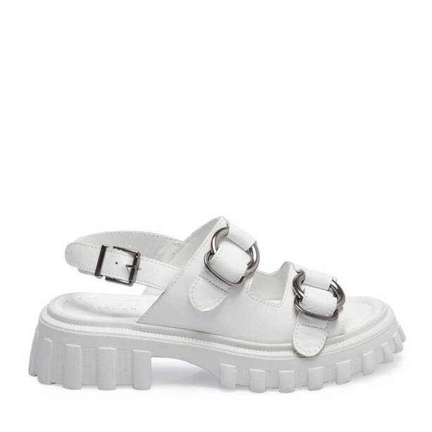 Beyaz Deri Kadın Sandalet - K24Y1SN67160-A26 - 3