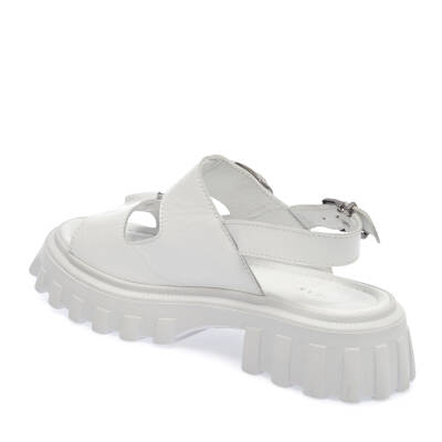  Beyaz Deri Kadın Sandalet - K24Y1SN67160-A26 - 2