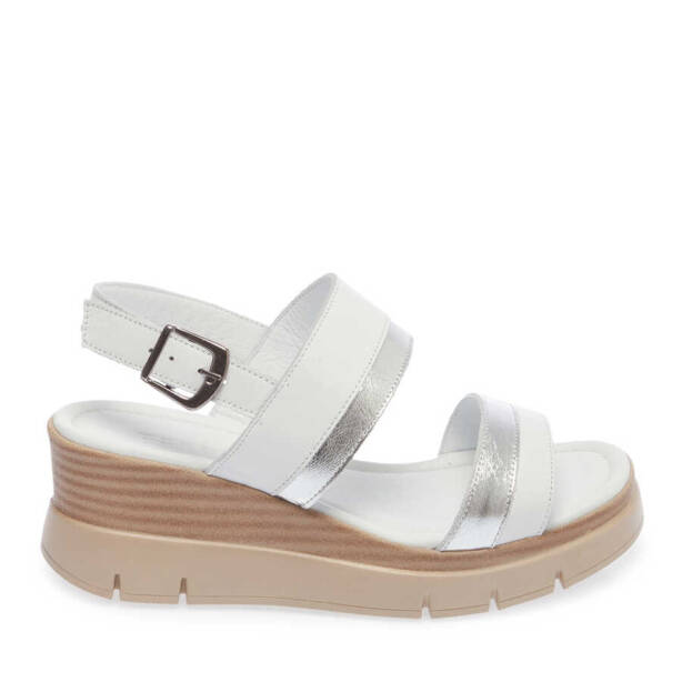 Beyaz Hakiki Deri Kadın Sandalet - K24Y1SN67234-A26 - 1