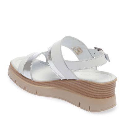  Beyaz Deri Kadın Sandalet - K24Y1SN67234-A26 - 2