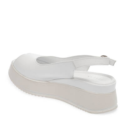  Beyaz Deri Kadın Sandalet - K24Y1SN67280-A26 - 2