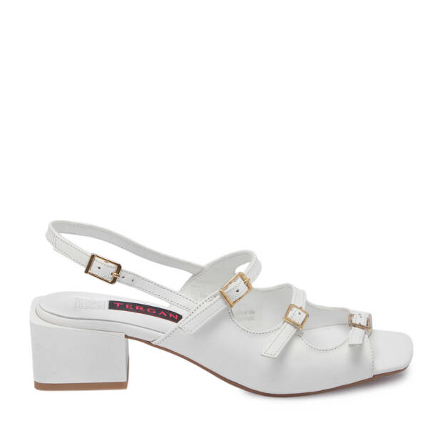 Beyaz Deri Kadın Sandalet - K24Y1SN67292-A26 - 3