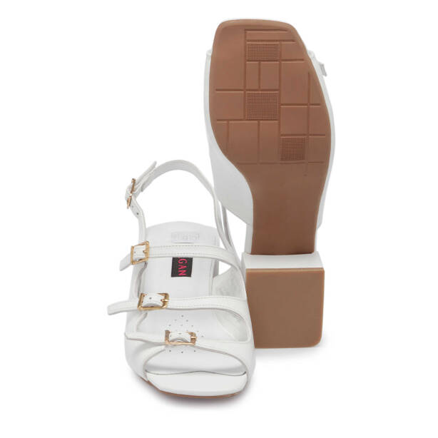 Beyaz Deri Kadın Sandalet - K24Y1SN67292-A26 - 4