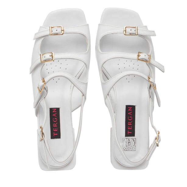 Beyaz Deri Kadın Sandalet - K24Y1SN67292-A26 - 5