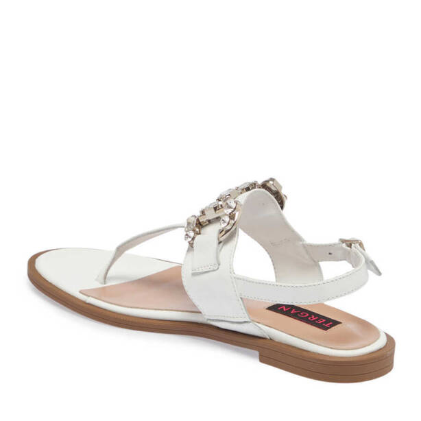 Beyaz Deri Kadın Sandalet - K24Y1SN67409-A26 - 2