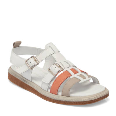 Beyaz Deri Kadın Sandalet - K25Y1SN67792-A26 