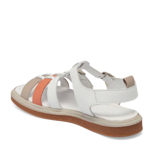 Beyaz Hakiki Deri Kadın Sandalet - K25Y1SN67792-A26 - 3