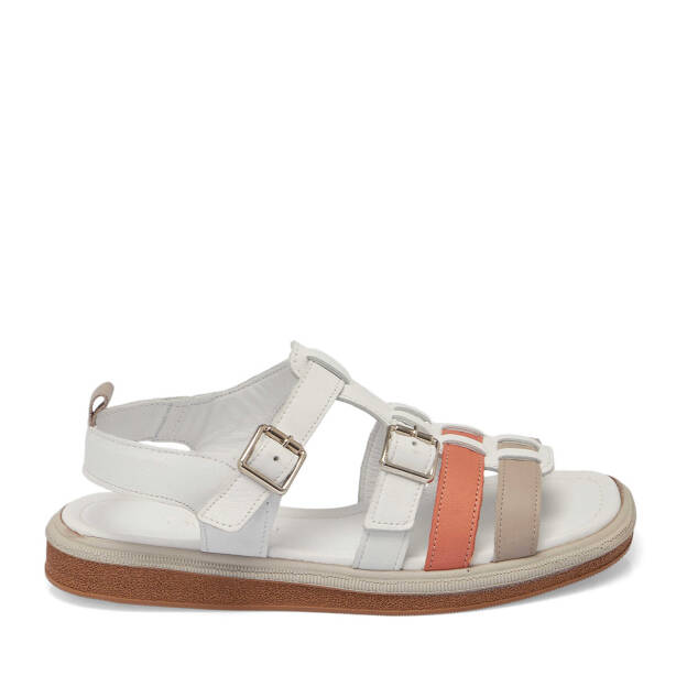 Beyaz Hakiki Deri Kadın Sandalet - K25Y1SN67792-A26 - 1