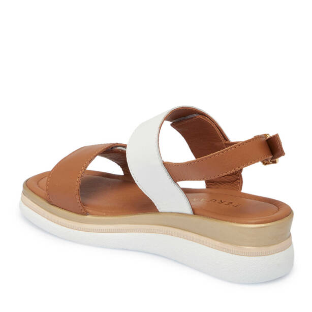 Beyaz Hakiki Deri Kadın Sandalet - K25Y1SN67854-L40 - 3