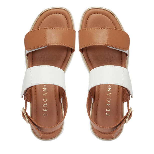 Beyaz Hakiki Deri Kadın Sandalet - K25Y1SN67854-L40 - 5