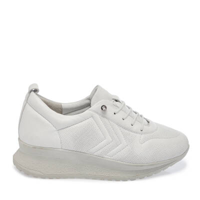  Beyaz Deri Kadın Sneaker - K24I1AY67094-A26 - 3