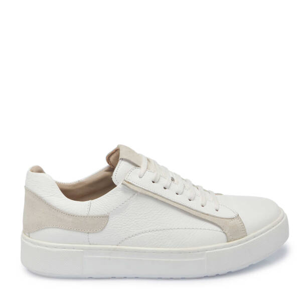 Beyaz Hakiki Deri Kadın Sneaker - K24I1AY67101-B69 - 1