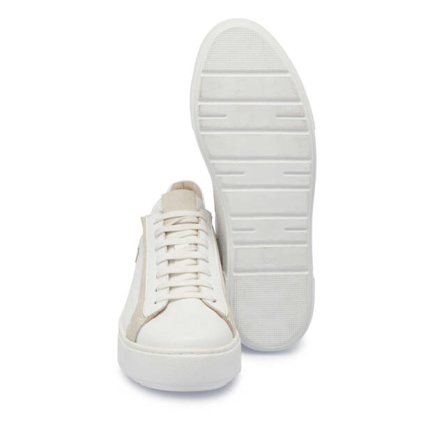 Beyaz Hakiki Deri Kadın Sneaker - K24I1AY67101-B69 - 4