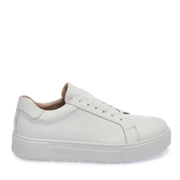 Beyaz Hakiki Deri Kadın Sneaker - K24I1AY67102-A26 - 1