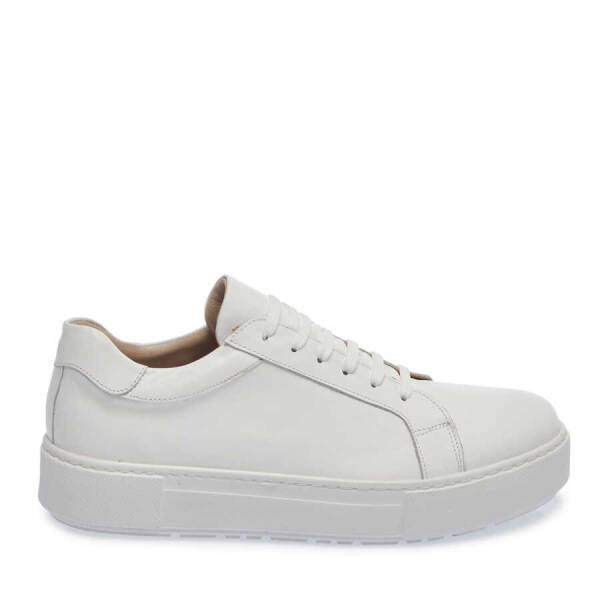 Beyaz Hakiki Deri Kadın Sneaker - K24I1AY67102-A26 - 1