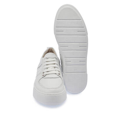 Beyaz Deri Kadın Sneaker - K24I1AY67103-A26 - 4