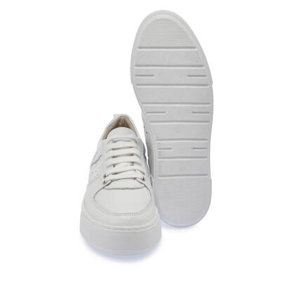  Beyaz Deri Kadın Sneaker - K24I1AY67103-A26 - 4