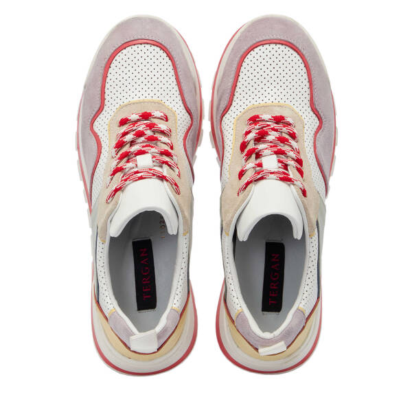 Beyaz Hakiki Deri Kadın Sneaker - K24I1AY67120-U1X - 5