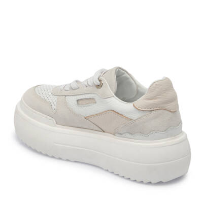  Beyaz Deri Kadın Sneaker - K24I1AY67134-A26 - 2