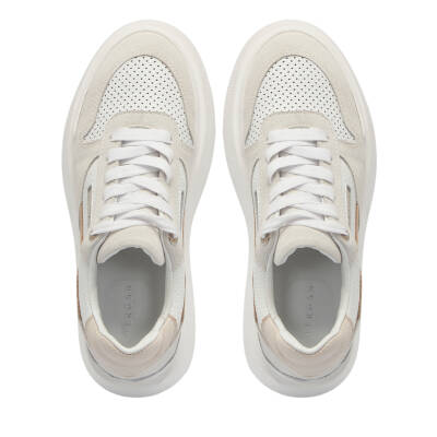  Beyaz Deri Kadın Sneaker - K24I1AY67134-A26 - 5