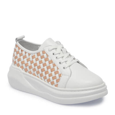  Beyaz Deri Kadın Sneaker - K24I1AY67137-H1E - 1