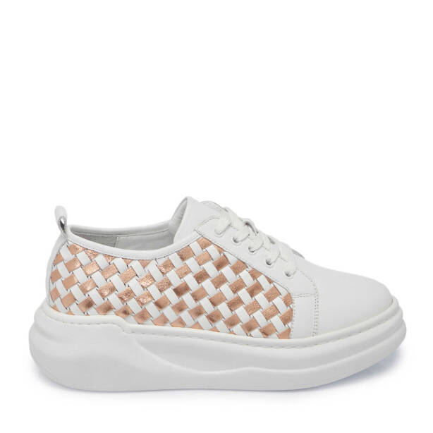 Beyaz Deri Kadın Sneaker - K24I1AY67137-H1E - 3