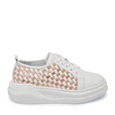  Beyaz Deri Kadın Sneaker - K24I1AY67137-H1E - 3