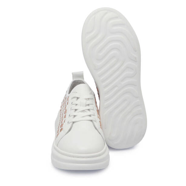 Beyaz Deri Kadın Sneaker - K24I1AY67137-H1E - 4