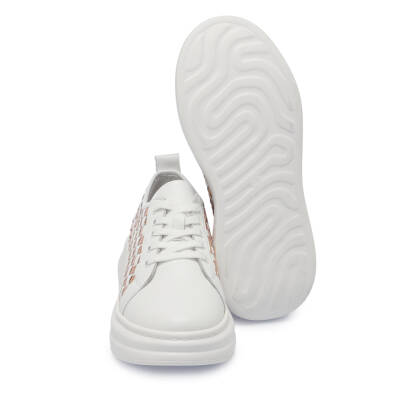  Beyaz Deri Kadın Sneaker - K24I1AY67137-H1E - 4