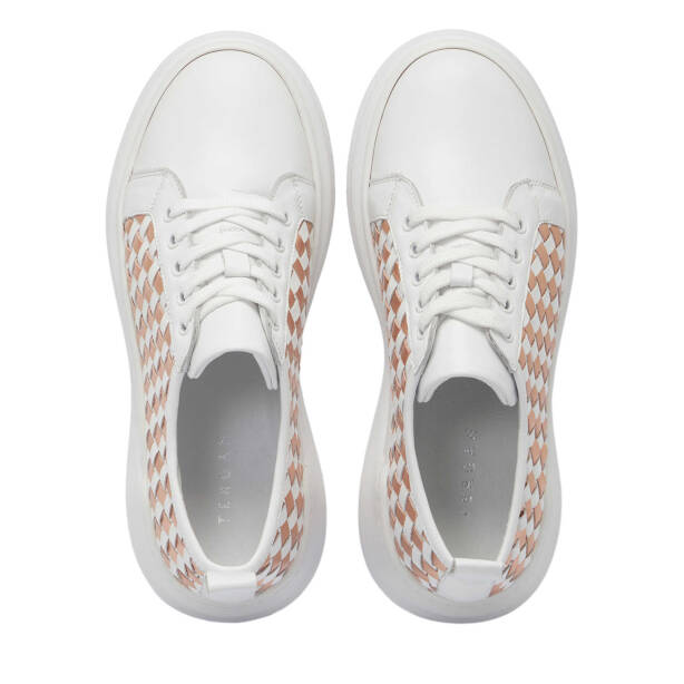 Beyaz Deri Kadın Sneaker - K24I1AY67137-H1E - 5