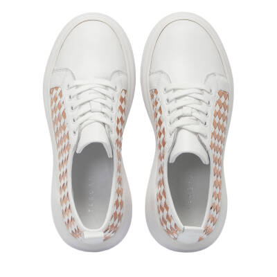  Beyaz Deri Kadın Sneaker - K24I1AY67137-H1E - 5
