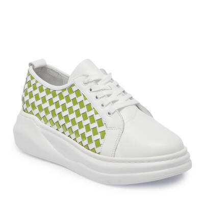  Beyaz Deri Kadın Sneaker - K24I1AY67137-M03 - 1