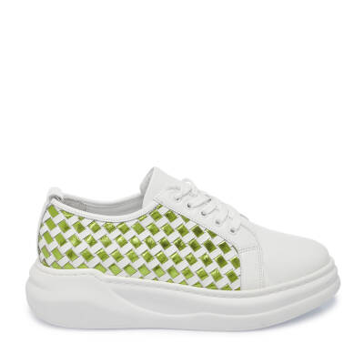  Beyaz Deri Kadın Sneaker - K24I1AY67137-M03 - 3