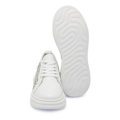  Beyaz Deri Kadın Sneaker - K24I1AY67137-M03 - 4