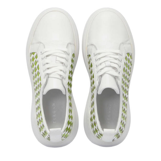 Beyaz Deri Kadın Sneaker - K24I1AY67137-M03 - 5