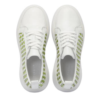  Beyaz Deri Kadın Sneaker - K24I1AY67137-M03 - 5