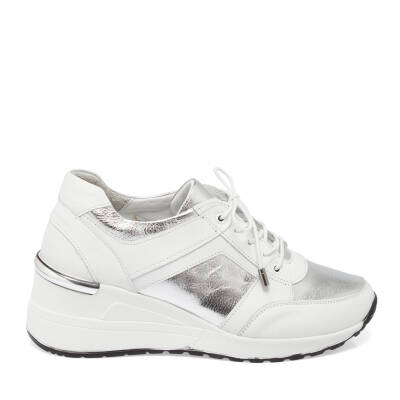  Beyaz Deri Kadın Sneaker - K24I1AY67144-A26 - 3
