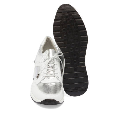  Beyaz Deri Kadın Sneaker - K24I1AY67144-A26 - 4