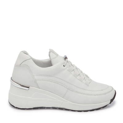  Beyaz Deri Kadın Sneaker - K24I1AY67145-A26 - 3