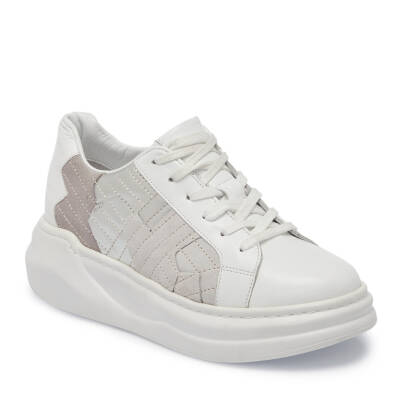 Beyaz Deri Kadın Sneaker - K24I1AY67306-A26 - 1