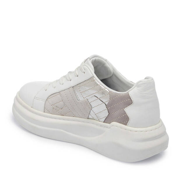 Beyaz Hakiki Deri Kadın Sneaker - K24I1AY67306-A26 - 3