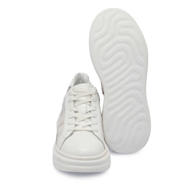 Beyaz Hakiki Deri Kadın Sneaker - K24I1AY67306-A26 - 4