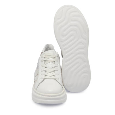 Beyaz Deri Kadın Sneaker - K24I1AY67306-A26 - 4
