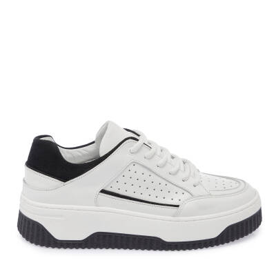  Beyaz Deri Kadın Sneaker - K24I1AY67308-C52 - 3