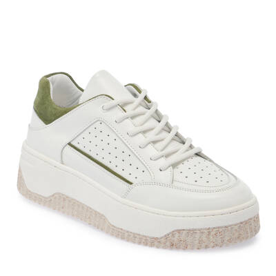 Beyaz Deri Kadın Sneaker - K24I1AY67308-M03 - 1