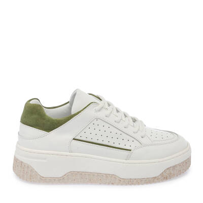 Beyaz Deri Kadın Sneaker - K24I1AY67308-M03 - 3