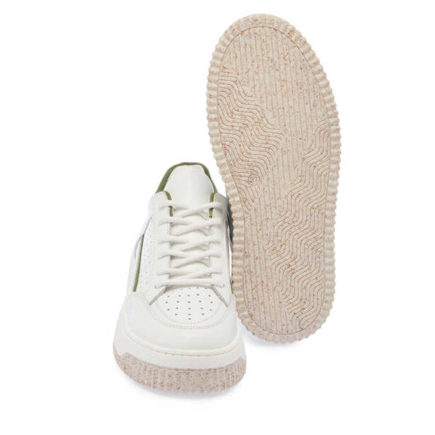 Beyaz Deri Kadın Sneaker - K24I1AY67308-M03 - 4