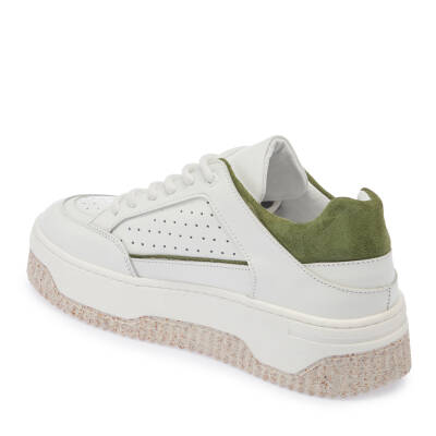  Beyaz Deri Kadın Sneaker - K24I1AY67308-M03 - 2