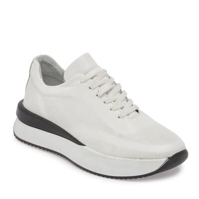  Beyaz Deri Kadın Sneaker - K24I1AY67313-A26 