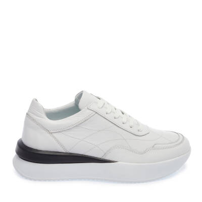  Beyaz Deri Kadın Sneaker - K24I1AY67314-A26 - 3